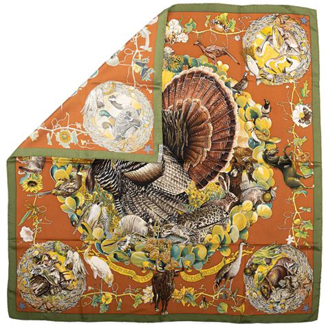 hermes turkey scarf